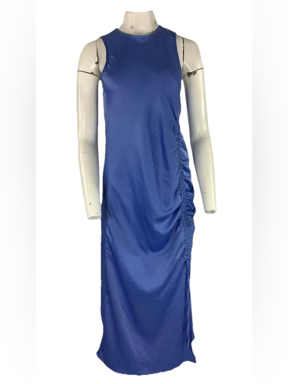 House of Harlow Sz M Ruched Satin Maxi Party Cocktail Evening Wedding Dress